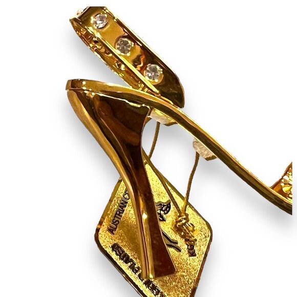 24K Gold Plated with Austrian Crystals Shoe by KG&C NWT - Picture 7 of 10